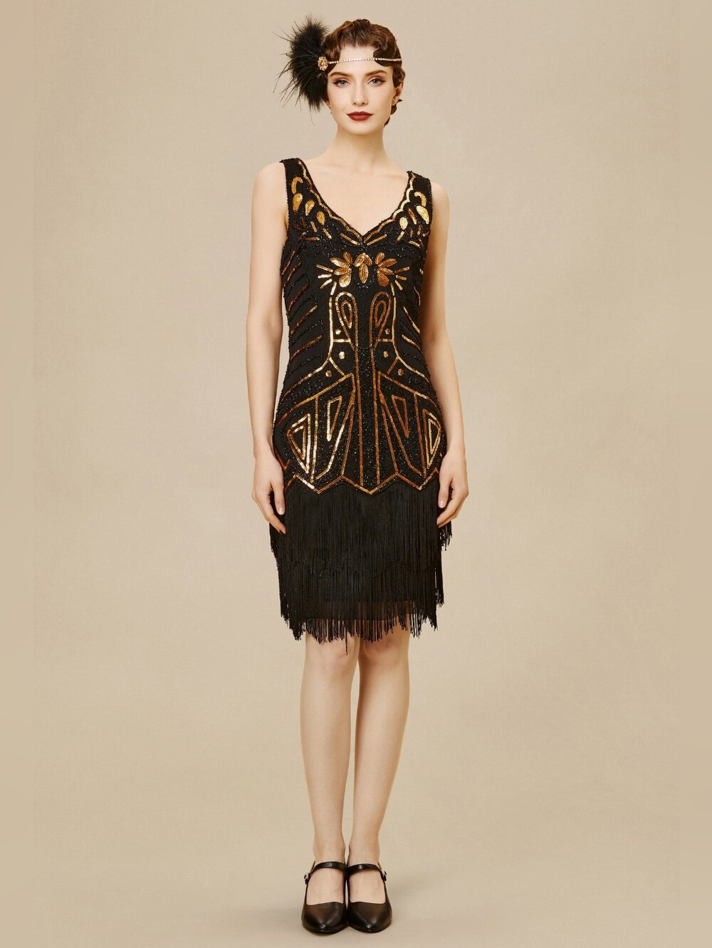 NWT: Babeyond Retro Paisley Art Deco Flapper Dress